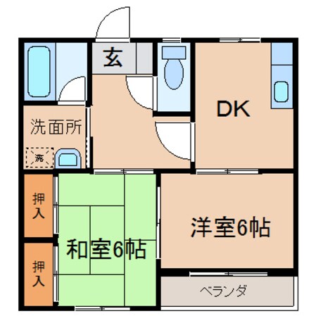 ハイツ松崎の物件間取画像